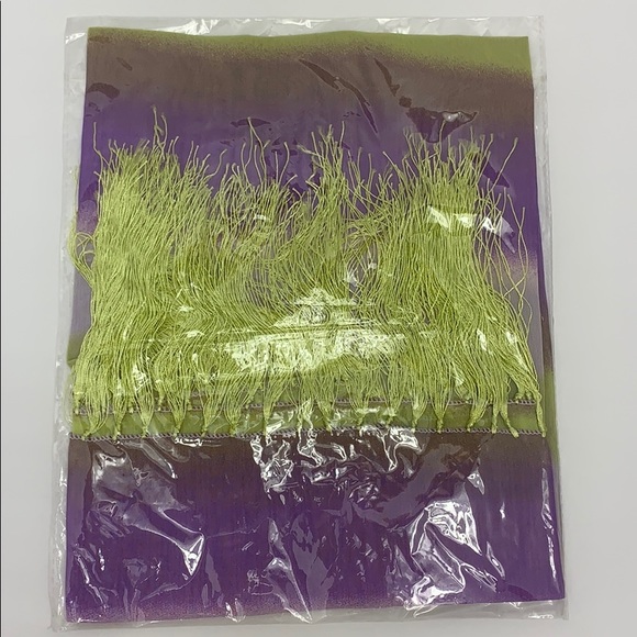 Scarf multi color with fring - Picture 5 of 8